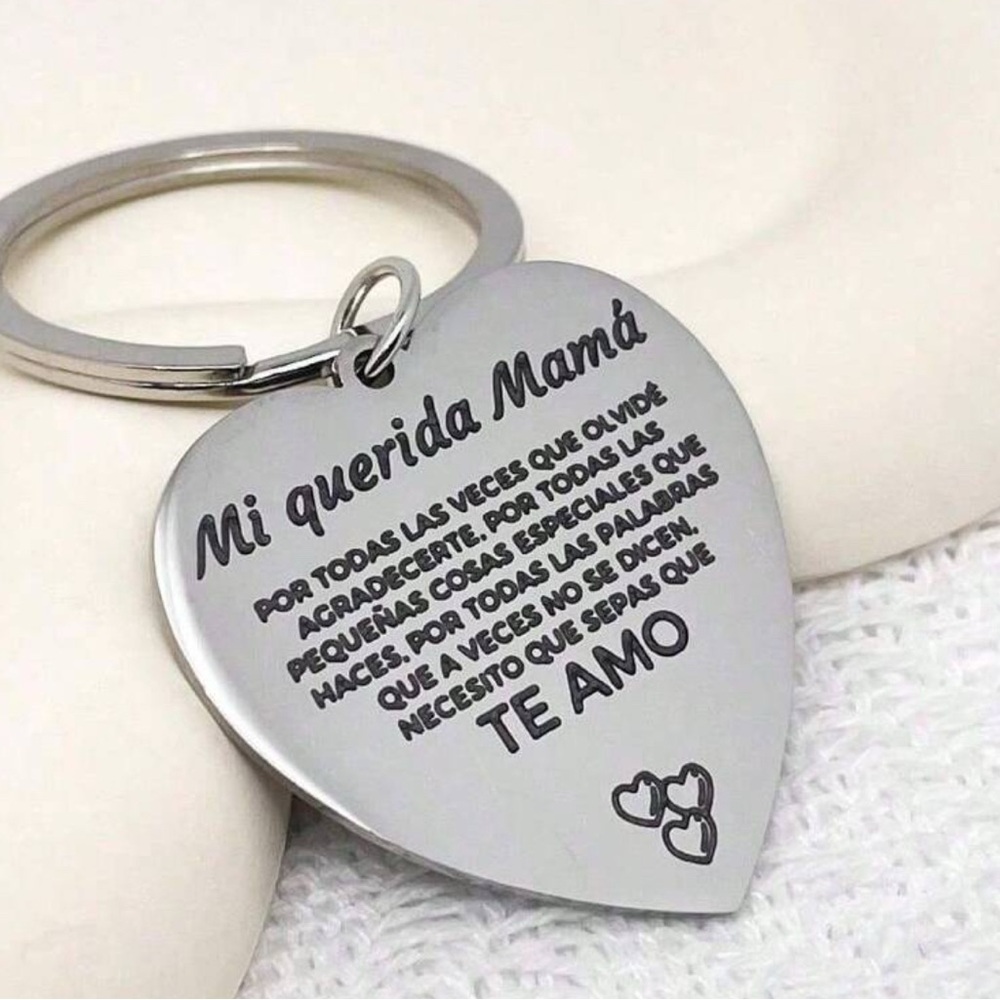 Heart-Shaped Keychain with Engraving